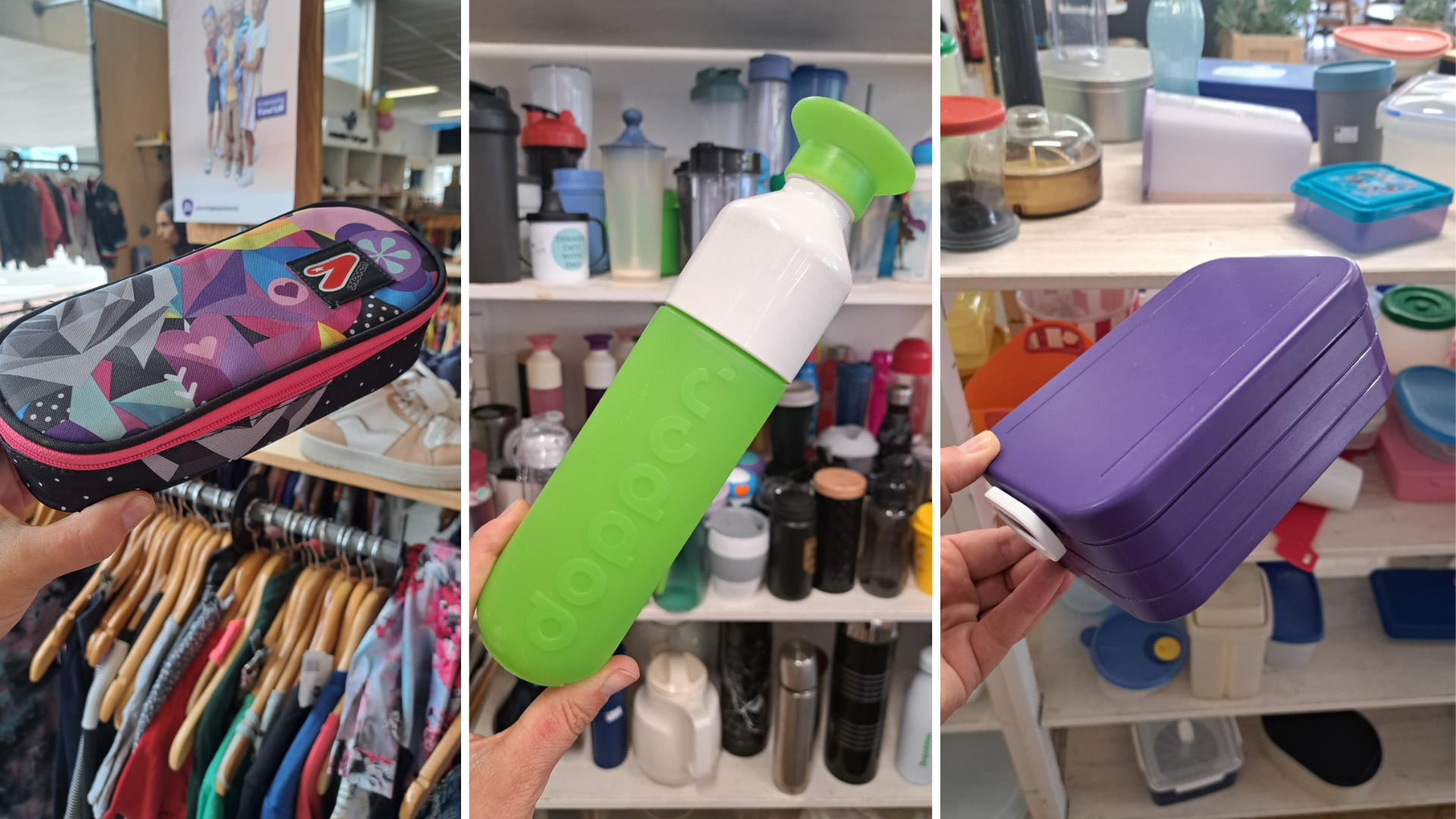 kringloop fles lunchtrommel etui